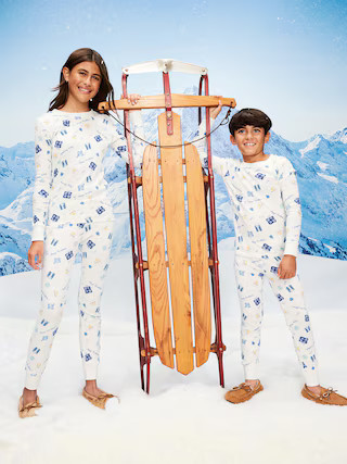 Gender-Neutral Snug-Fit Graphic Pajama Set for Kids | Old Navy (US)