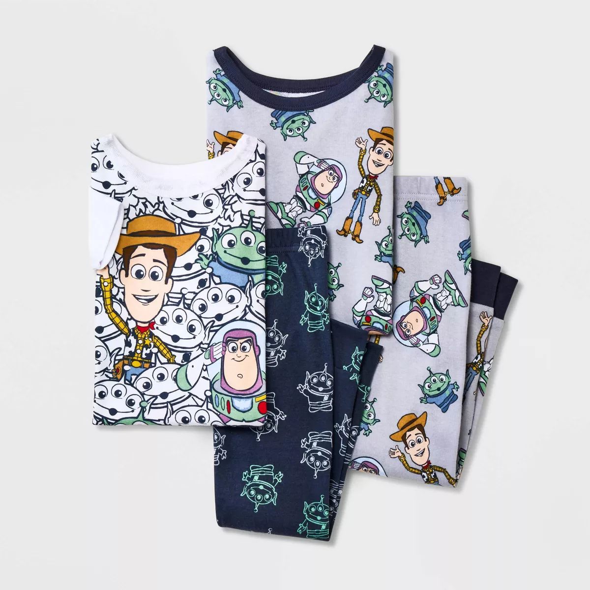 Toddler Boys' 4pc Disney Toy Story Snug Fit Pajama Set - White | Target