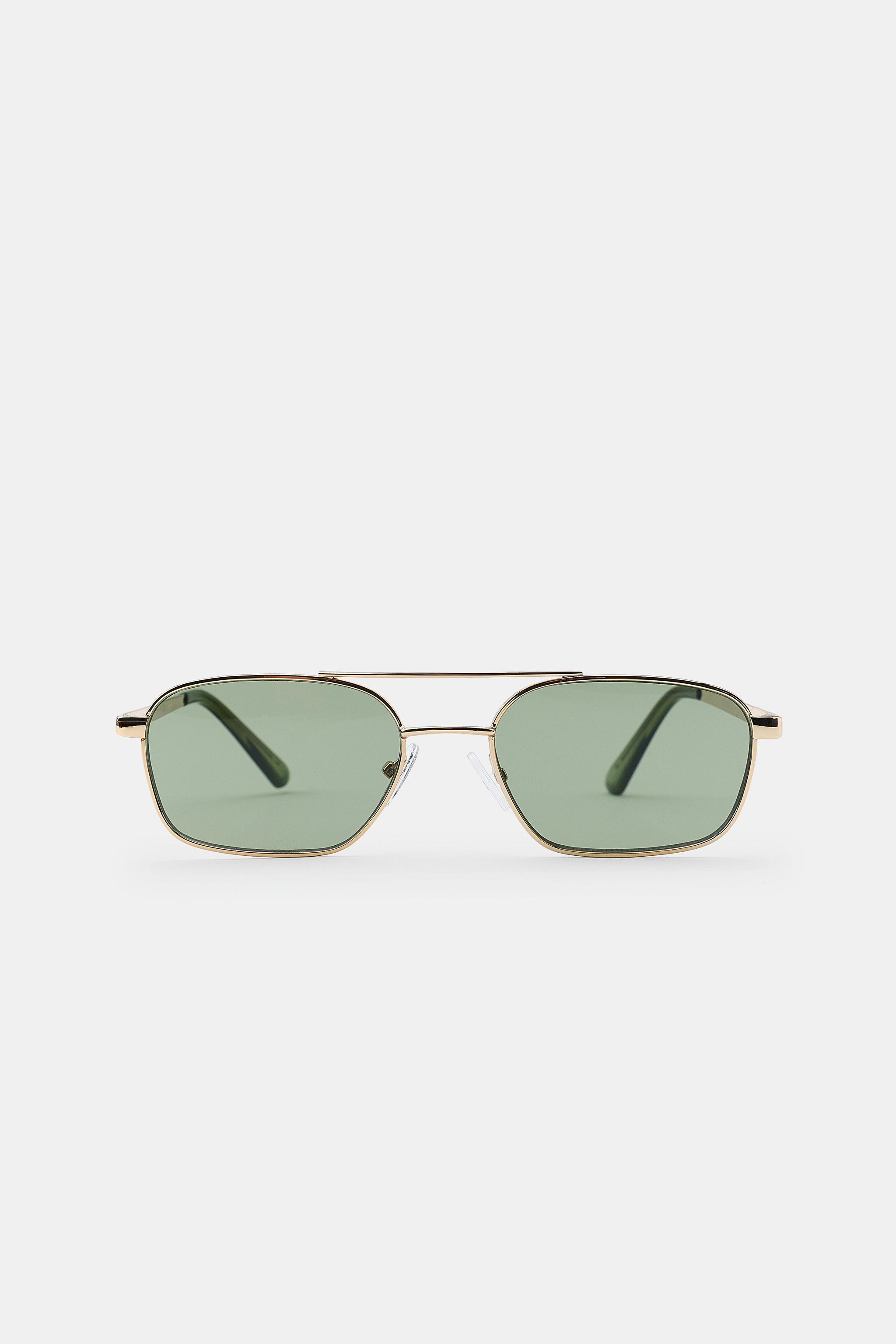 LUNETTES DE SOLEIL MÉTALLIQUES RECTANGULAIRES | Zara FR