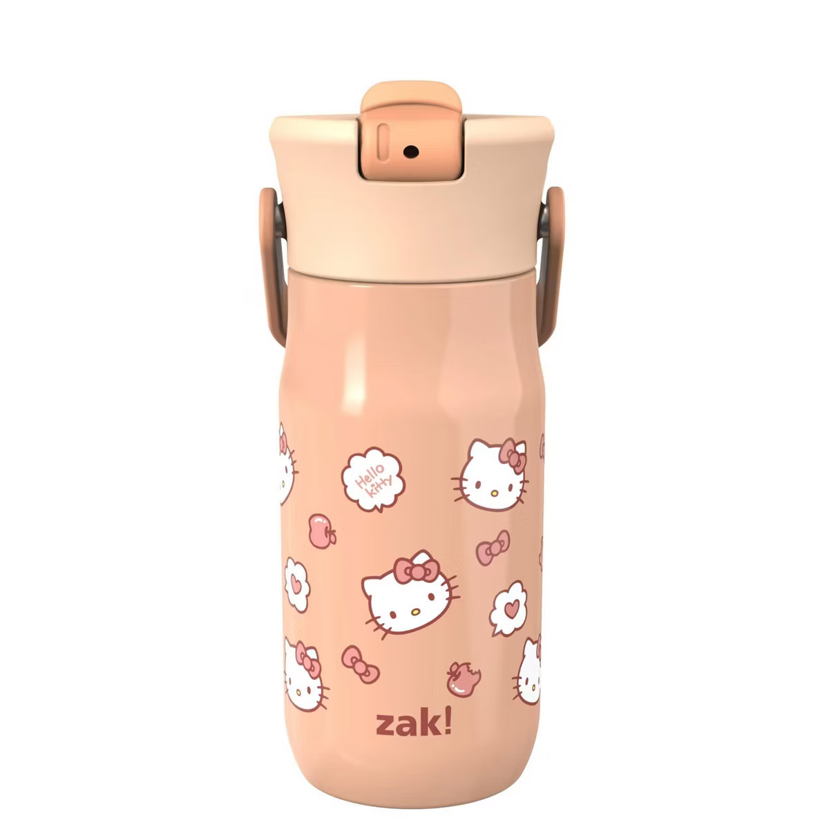 Zak Designs 14oz Stainless Steel Vacuum Hello Kitty Harmony Straw Bottle Pink | Target