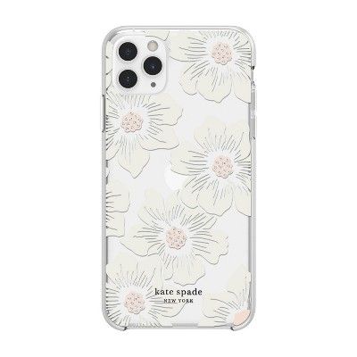 Kate Spade New York Apple iPhone Hard Shell Case HollyHock Floral - Cream/Clear | Target
