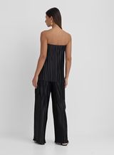 Black Plisse Trouser- Olivia | 4th & Reckless