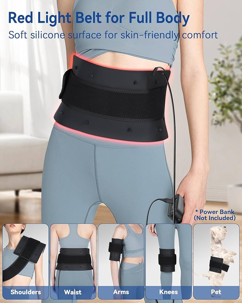 KingPavonini Red Light Therapy for Body, 2-in-1 Red Light Therapy Lamp Convertible to Wearable Be... | Amazon (US)