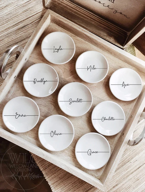 PERSONALIZED JEWELRY DISH Bridesmaid Gift Idea Personalized - Etsy | Etsy (US)