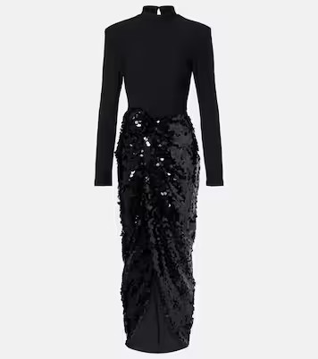 Gathered sequined maxi dress | Mytheresa (UK)