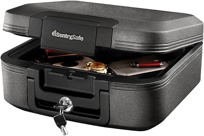 SentrySafe CHW20221 Fireproof Box and Waterproof Box with Key Lock 0.28 Cubic Feet,Charcoal Gray | Amazon (US)