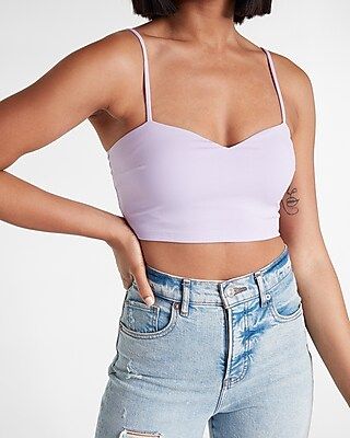 Body Contour Ribbed Sweetheart Cropped Cami | Express