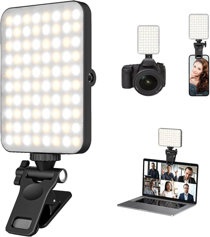 Selfie Light, 80 LED Rechargeable Phone Light Clip for iPhone/Phone/Camera/Laptop, Cell Phone Fil... | Amazon (CA)