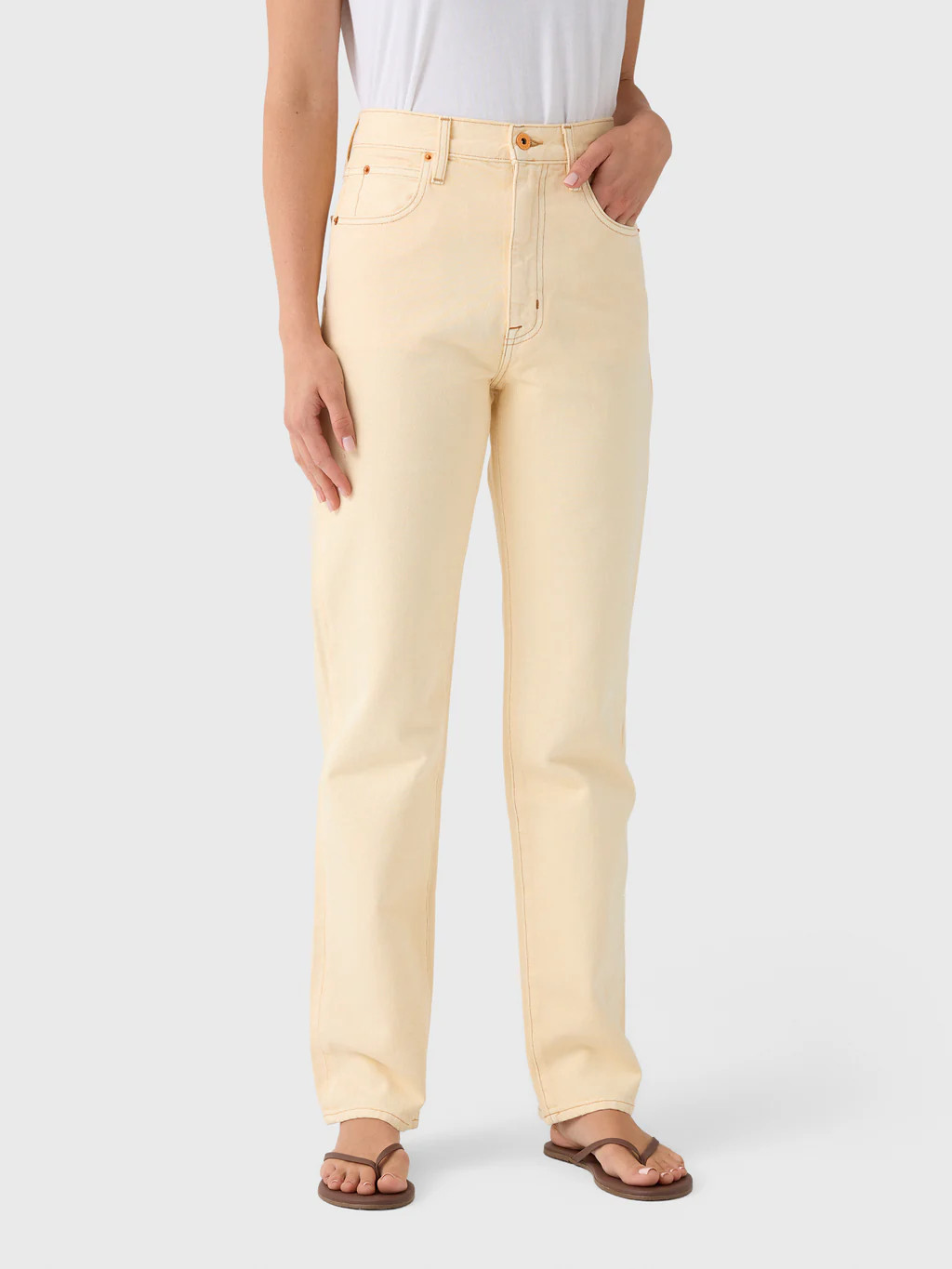 SLVRLAKE Women's London Straight Jean | Saint Bernard