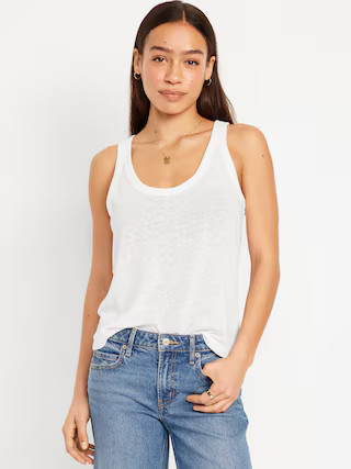 Linen-Blend Tank Top | Old Navy (US)