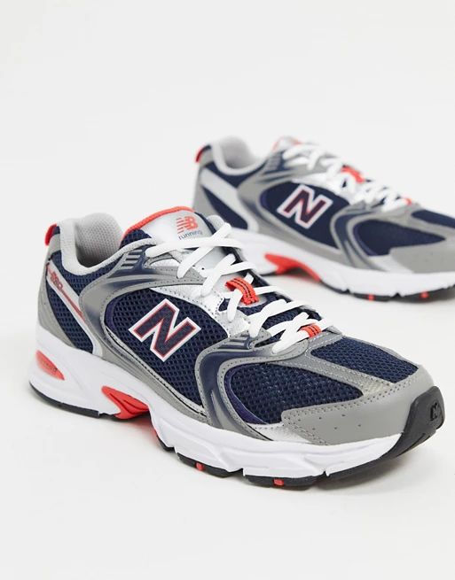 New Balance 530 trainers in navy and grey | ASOS (Global)