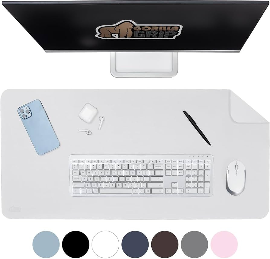 Gorilla Grip Desk Mat, Non Slip and Heat Resistant Mouse Pad, Soft PU Leather Pads, Dual Sided Bl... | Amazon (US)
