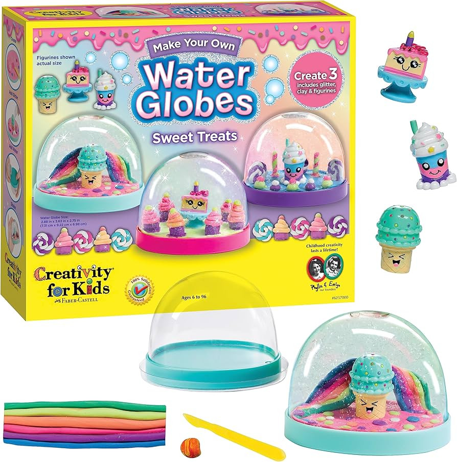 Creativity for Kids Make Your Own Water Globes Sweet Treats – Create 3 DIY Dessert Themed Snow ... | Amazon (US)