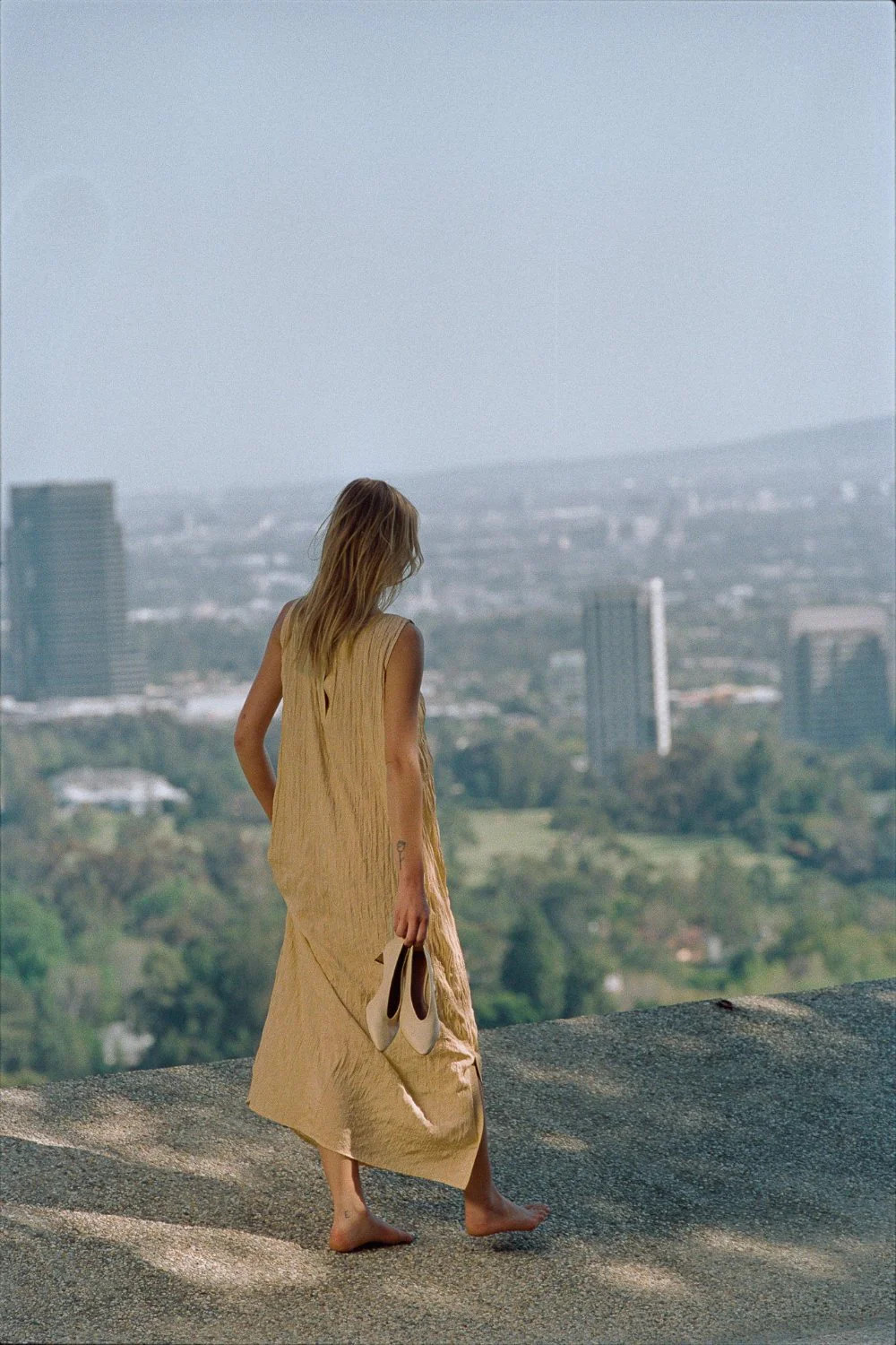 Cate Smock Midi Dress Butter | VRG Grl