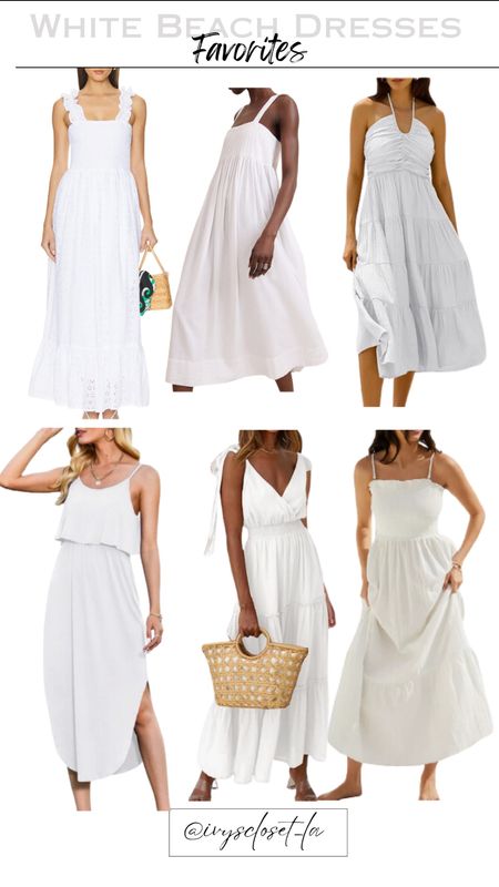 White maxi summer dresses, great for family beach pics! 

#LTKSummerSales #LTKFindsUnder50 #LTKSaleAlert