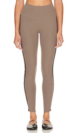 Ella High Waist Airweight Crop Legging en Lentil & Black | Revolve Clothing (Global)