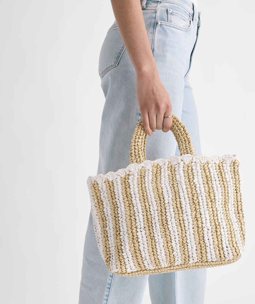 Striped Straw Tote | vineyard vines