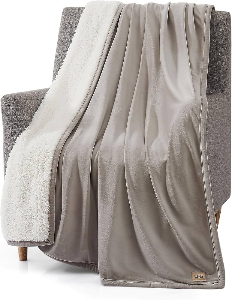 UGG 1464 Bliss Fluffy Lofty Ultra Soft Velvety Fleece Reversible Bed Blanket Generously Sized Acc... | Amazon (US)
