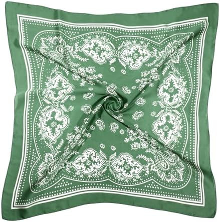 DOOBO Satin Head Scarf - 27.5 Inches Silk Bandana Hair Wrap Square Scarf for Women & Girls | Amazon (US)