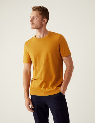 Pure Cotton Crew Neck T-Shirt | Marks & Spencer (UK)