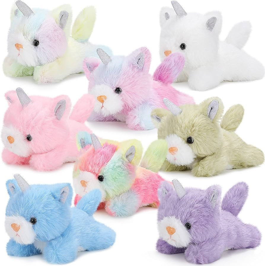 Sumind 8 Pcs Cat Stuffed Animals Bulk Plush Pets 5 Inch Cute Assorted Plush Cats Horse for Birthd... | Amazon (US)