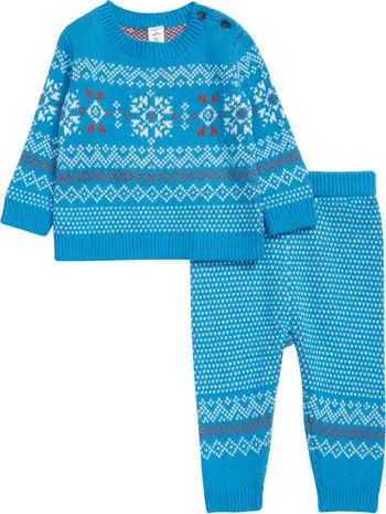 Nordstrom Matching Family Moments Fair Isle Pima Cotton Blend Sweater & Pants Set | Nordstrom | Nordstrom