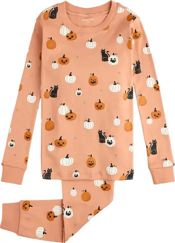 Petit Lem Kids' Spooky Season Fitted Organic Cotton Two-Piece Pajamas | Nordstrom | Nordstrom