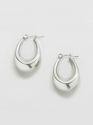 Admiral Row Silver Oval Hoop Earrings | Gap (US)