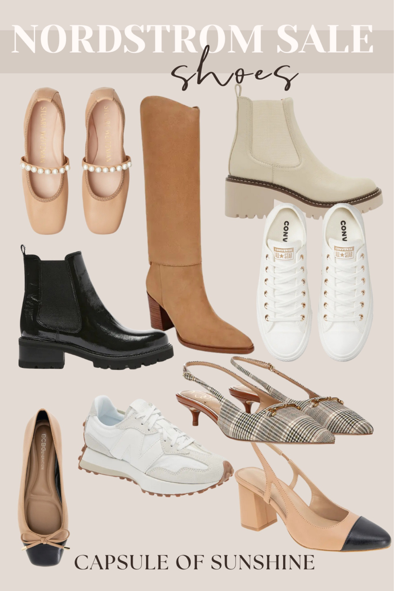 **Nordstrom Anniversary Sale Early Access has begun!** Starting today, July 10, Icons & Ambassadors now have access to shop. The sale will open to Influencers tomorrow, and everyone else on July 15. Be sure to start your Wish List now if you haven’t already and pull the trigger if you have early access! Several items are already starting to sell out!

Here are my favorite shoe picks from the sale. The New Balance & Black boots are currently sold out but you can sign up for restock alerts on the app! 

Nordstrom Anniversary Sale Shoes Picks

Nordstrom Anniversary Sale | Shoes | Converse Chuck Taylor All Star | Sam Edelman Loraine Bit Loafer | Marc Fisher Oshay Bootie | Tory Burch Minnie Travel Ballet Flat | Steve Madden Howler Bootie | Nike Air Max 270 | Shoe Sale | Fashion Deals | Capsule of Sunshine | NSALE

#NordstromAnniversarySale #Shoes #Converse #SamEdelman #MarcFisher #ToryBurch #SteveMadden #Nike #ShoeSale #FashionDeals #CapsuleOfSunshine #NSALE #ShoeShopping #SaleAlert #StylishFootwear

#LTKxNSale #LTKShoeCrush #LTKSummerSales