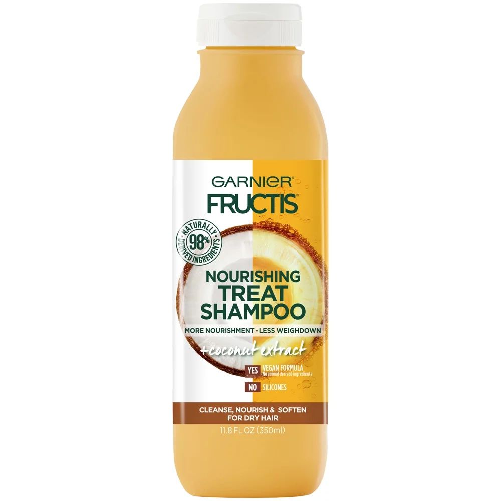 Garnier Fructis Nourishing Treat Shampoo, For Dry Hair, Coconut, 11.8 fl. oz. | Walmart (US)