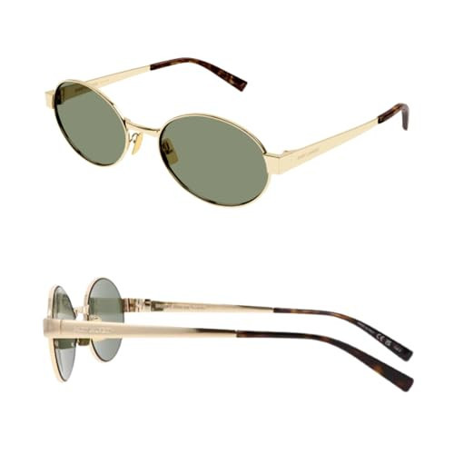 SAINT LAURENTSL SL 692 Metal Lettering Logo Classic Oval Shape Sunglasses with eSHADES Luxury Eyewear Kit Bundle | Amazon (US)