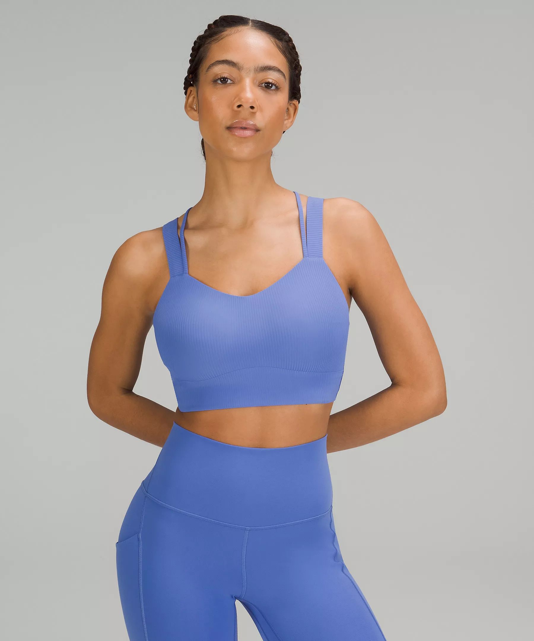 Like a Cloud Ribbed Longline Bra Light Support, D/DD Cup Online Only | Lululemon (US)