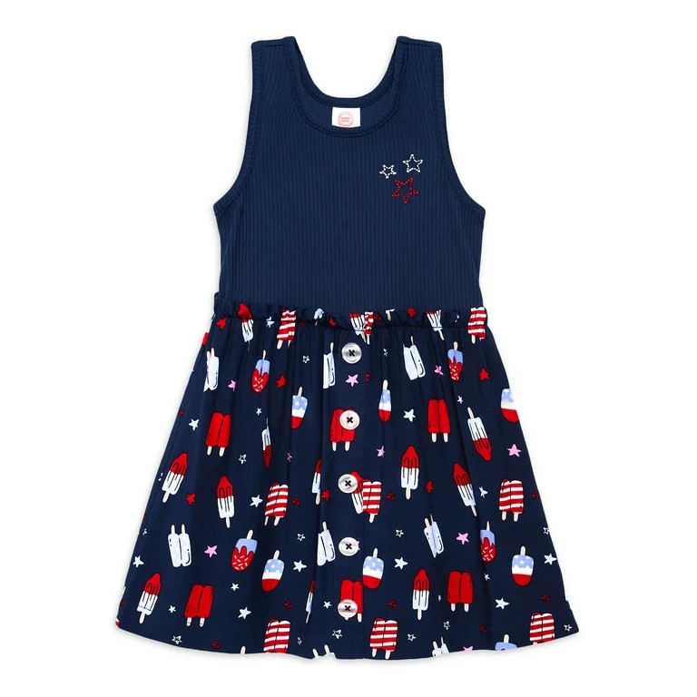 Wonder Nation Toddler Girls’ Americana Tutu Dress, Sizes 12M-5T | Walmart (US)