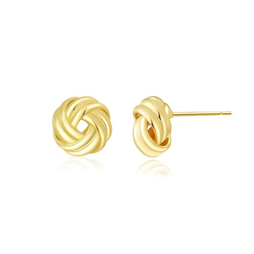 SHERLOVE Trendy Gold Plated Knot Earrings for Women Chunky Statement Dangle Earrings Lightweight Hypoallergenic Fashion Accessories Gifts for Womens Gold Jewelry-Style E | Amazon (US)