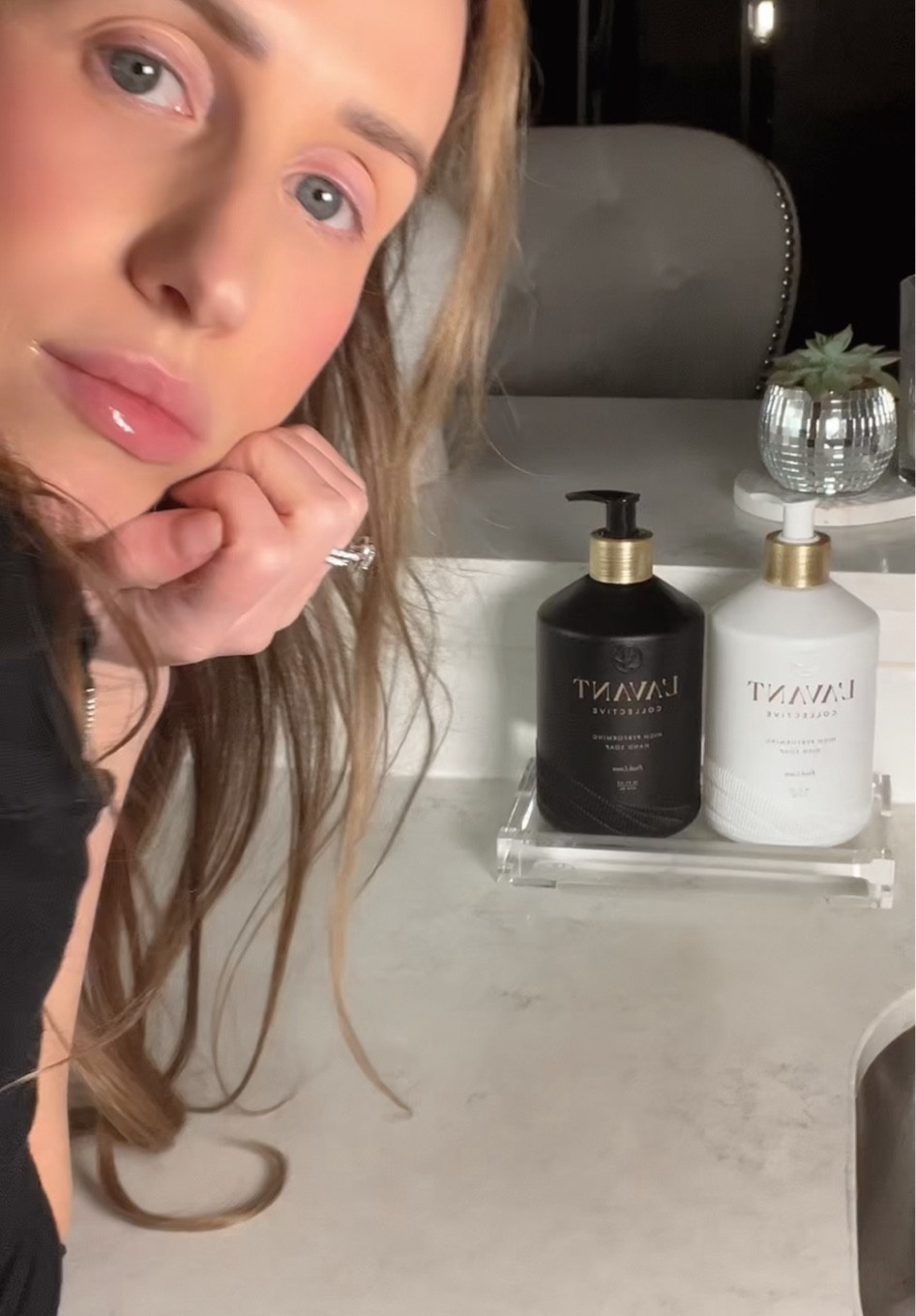 Aesthetic dish soap, hand and dish soap, black and white kitchen, luxury soap, fancy soaps, gold kitchen, silver kitchen 

#LTKhome