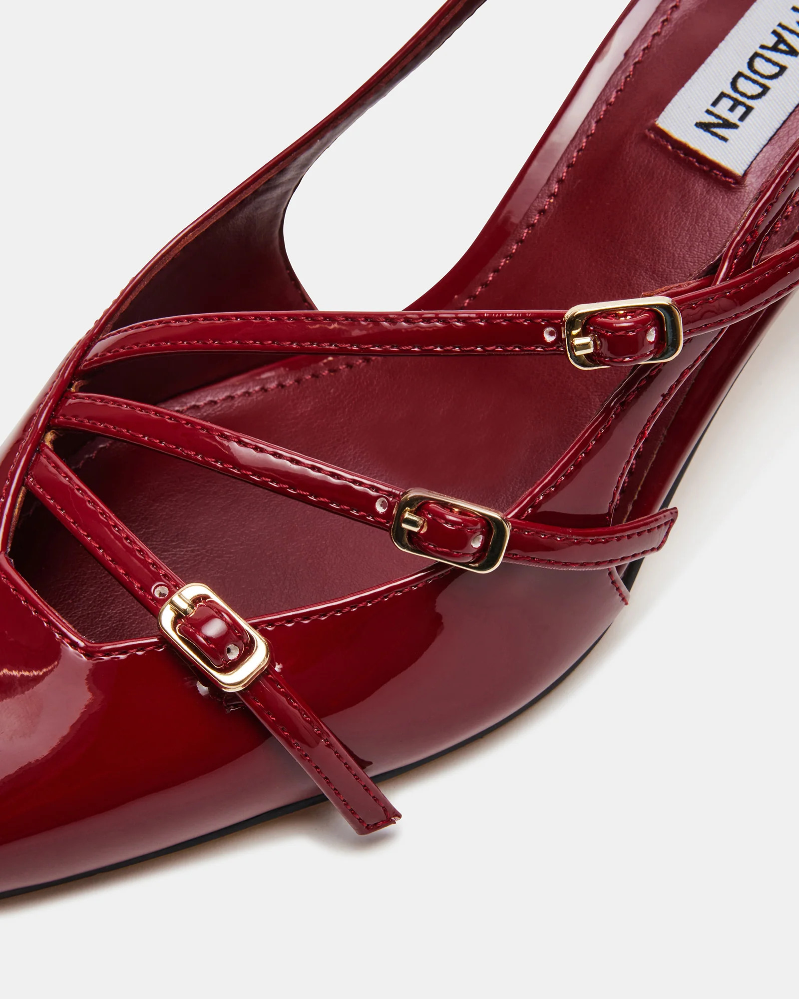 LIANA Wine Patent Women's Slingback Pointed-Toe Low Heel | Steve Madden (US)