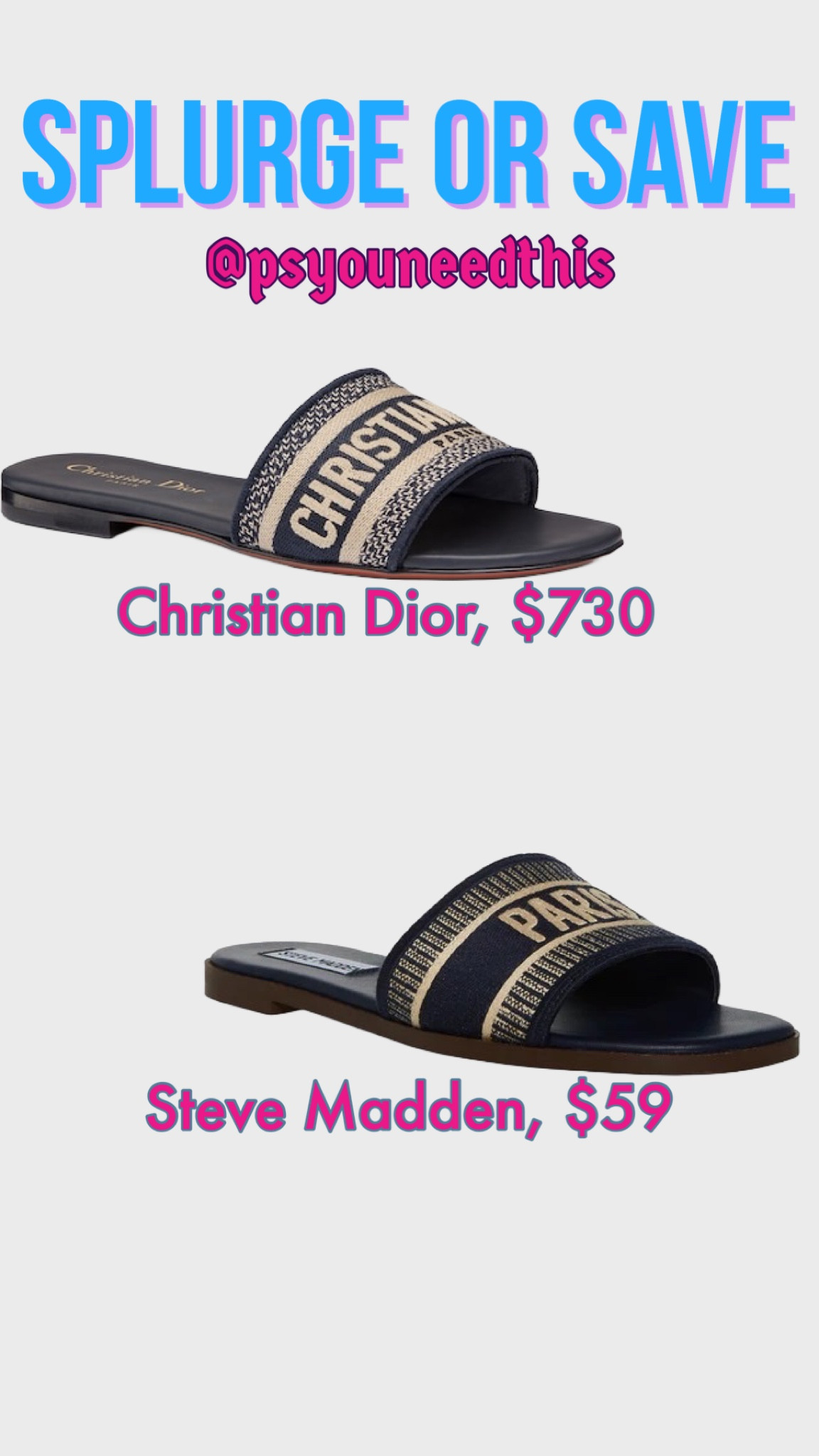 Love these Steve Madden slides - total Dior dupe!

#LTKshoecrush #LTKFind #LTKunder100
