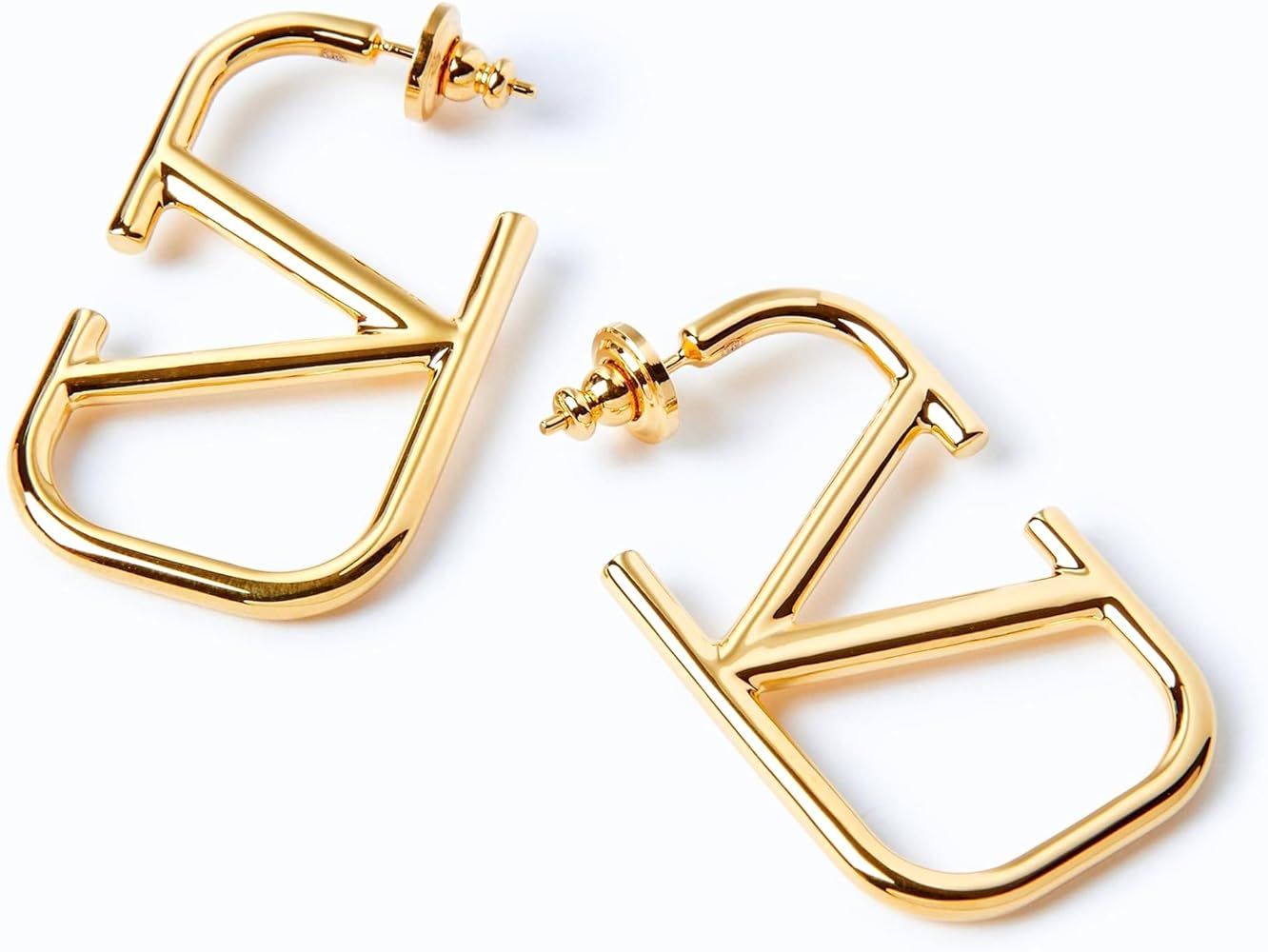 Luxurious 18K Gold V-Shaped Geometric Earrings - Gentle on Skin Jewelry for Ladies and Young Girl... | Amazon (US)