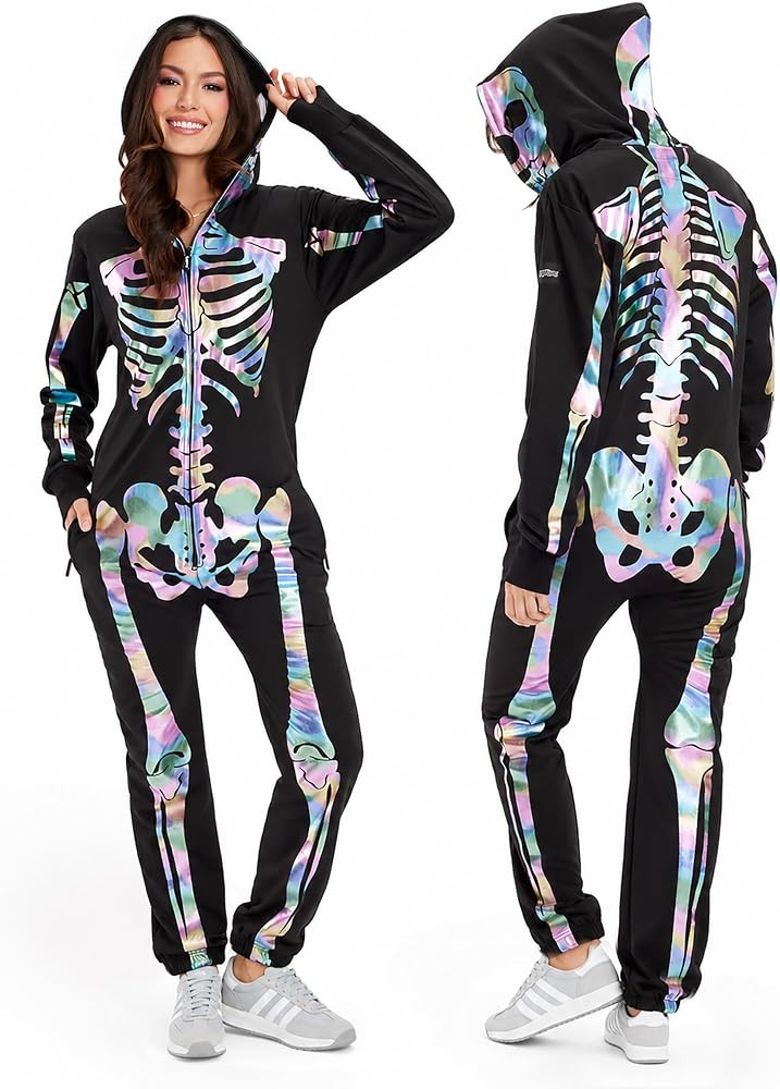 Tipsy Elves Skeleton Halloween Jumpsuit Costume for Women | Amazon (US)