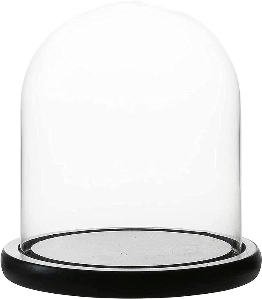 WHOLE HOUSEWARES | Decorative Clear Glass Dome | Cloche Glass Dome for DIY Snow Globes | Tabletop... | Amazon (US)