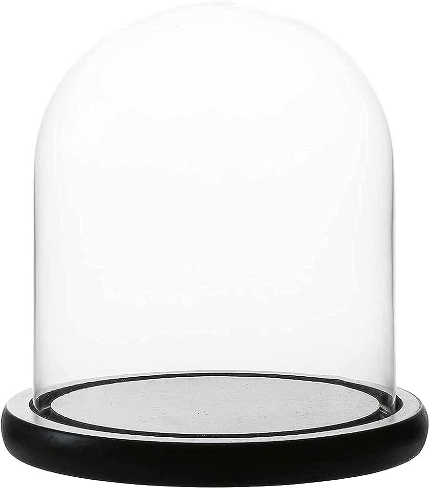 WHOLE HOUSEWARES | Decorative Clear Glass Dome | Cloche Glass Dome for DIY Snow Globes | Tabletop... | Amazon (US)