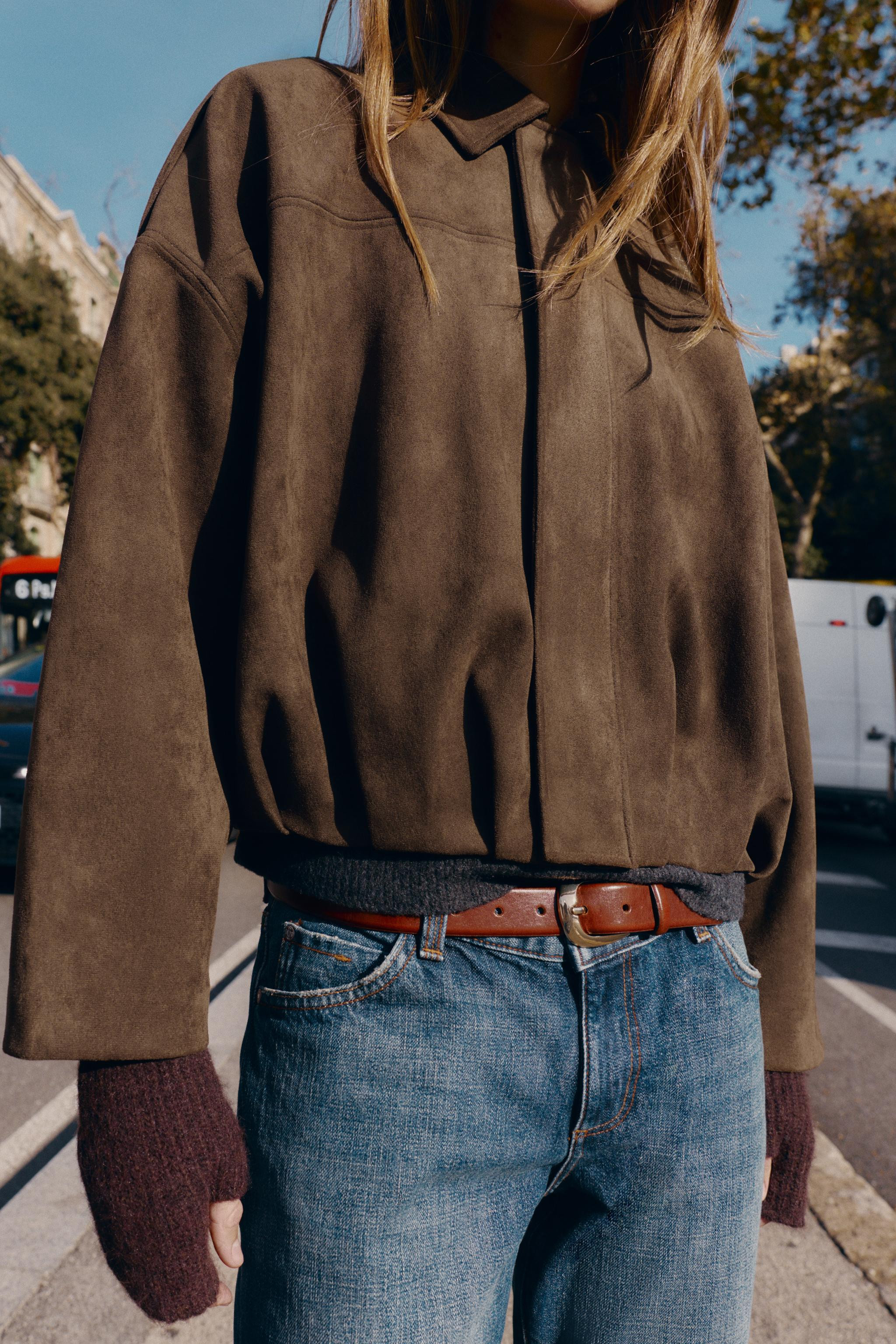 SUEDE EFFECT BOMBER JACKET | Zara US