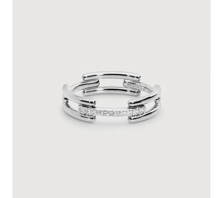 Signature Link Diamond Ring | Monica Vinader (Global)