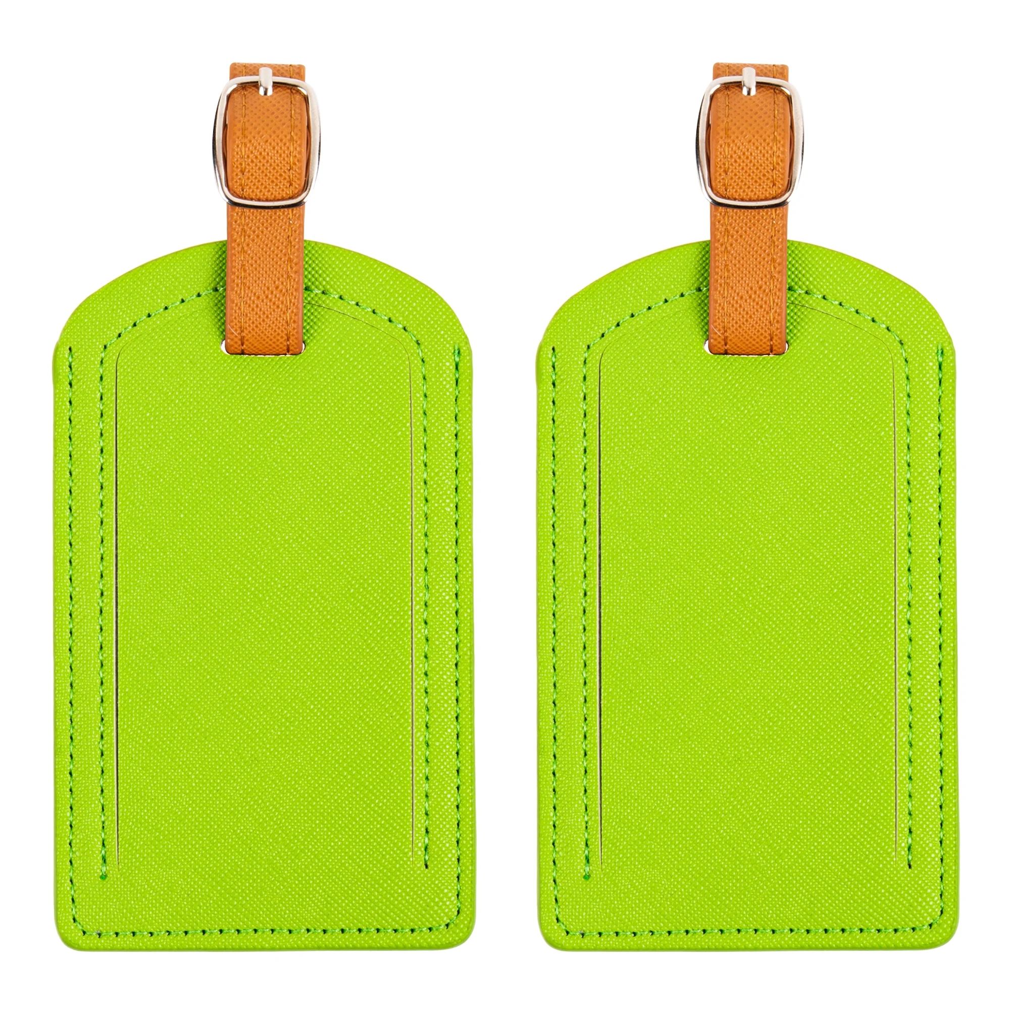 Premium Colored Luggage Tags for Luggage, Travel Bags & Suitcases by Adventure Goods - Neon Green... | Walmart (US)