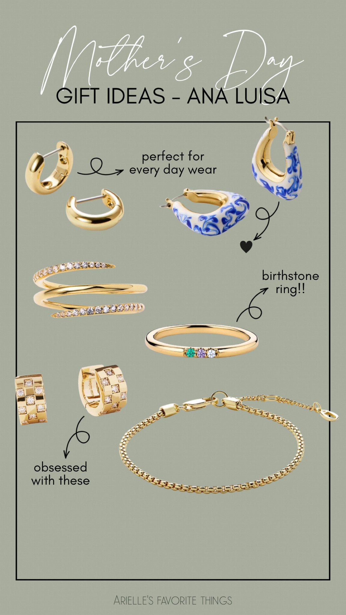 Mother’s Day gifting made easy 🤍 

I rounded up my favorite pieces from Ana Luisa — timeless, high-quality, and perfect for everyday wear. These are the kind of pieces she’ll actually reach for daily, whether it’s a dainty bracelet, classic hoops, or a meaningful birthstone ring. Thoughtful, elevated, and made to last… the perfect way to celebrate her 💐


#LTKMothersDay