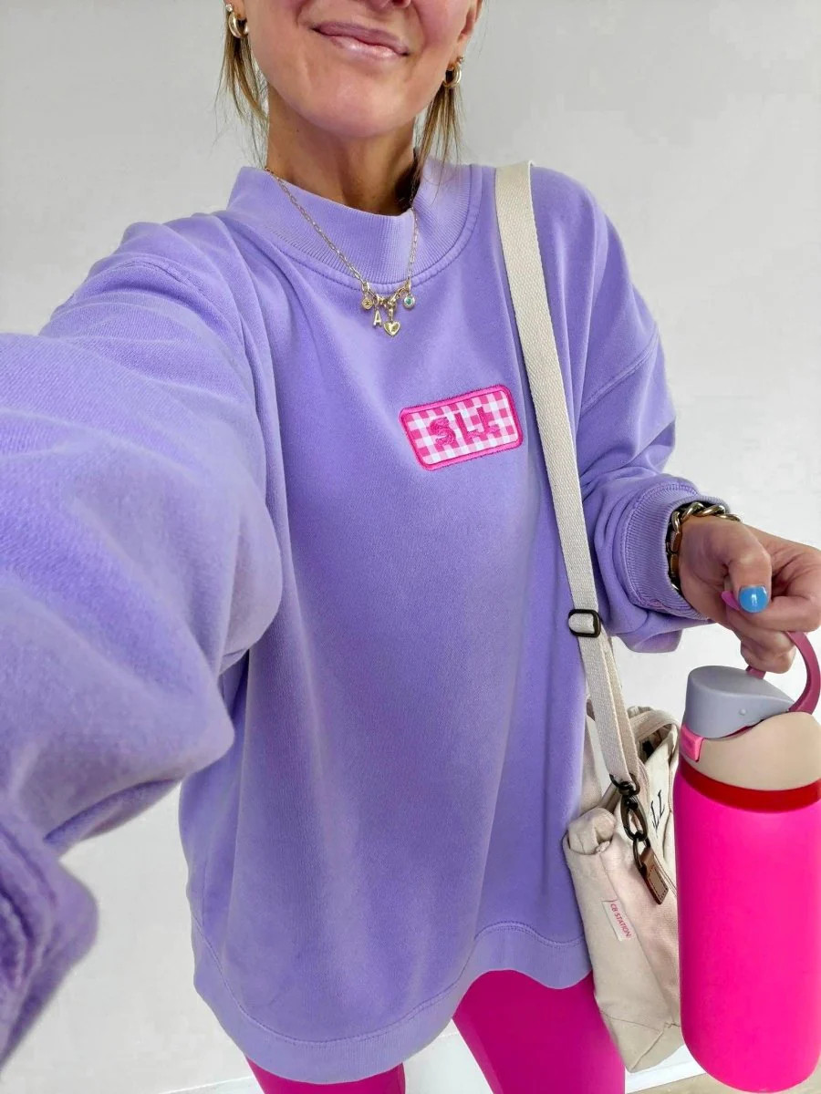 Make It Yours™ Gingham Patch Mockneck | United Monograms