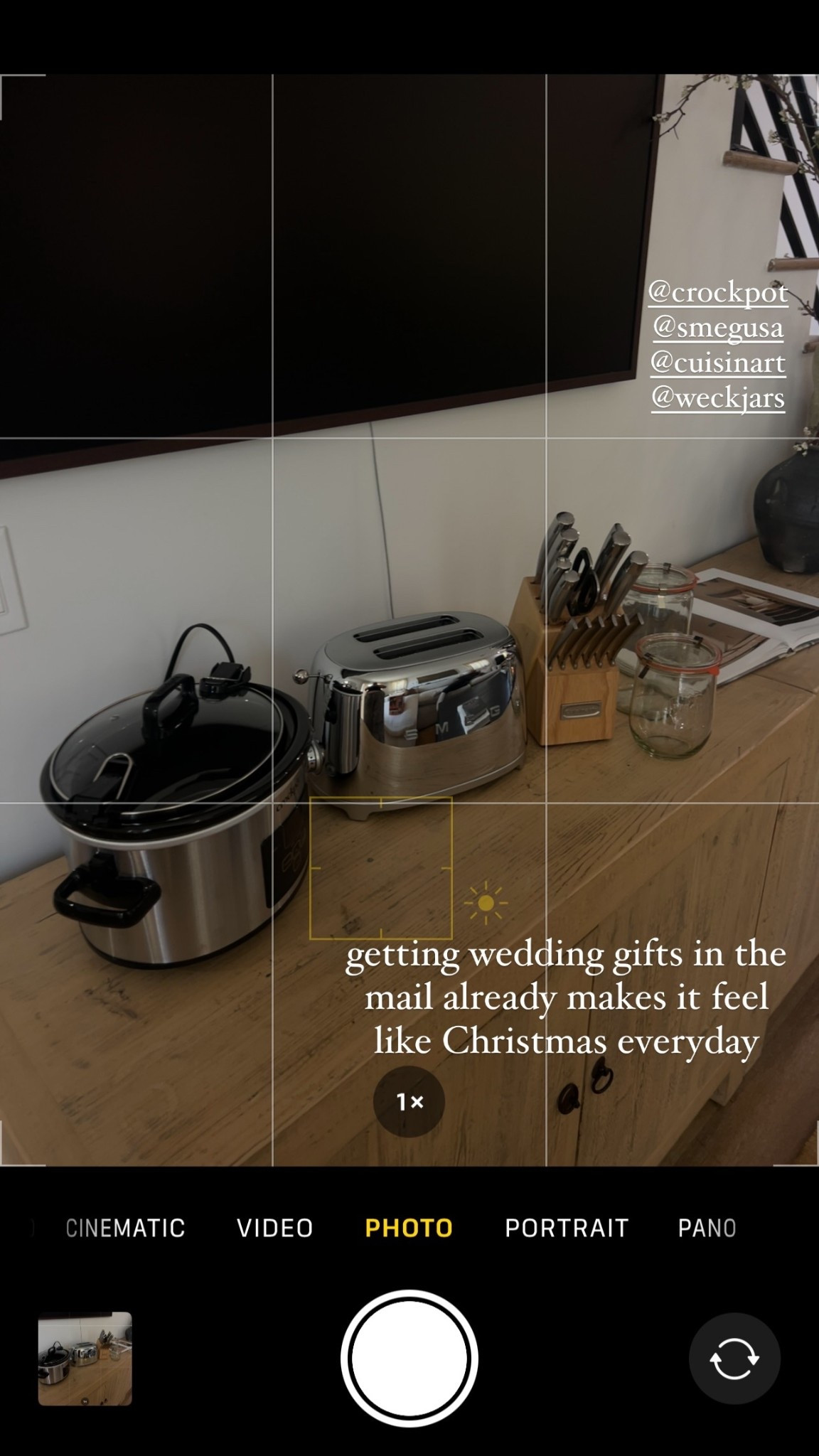 getting wedding gifts in the mail already makes it feel
like Christmas everyday  @crockpot 
@smegusa 
@cuisinart 
@weckjars