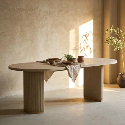 Oval Dining Table Double Pedestal | Wayfair North America