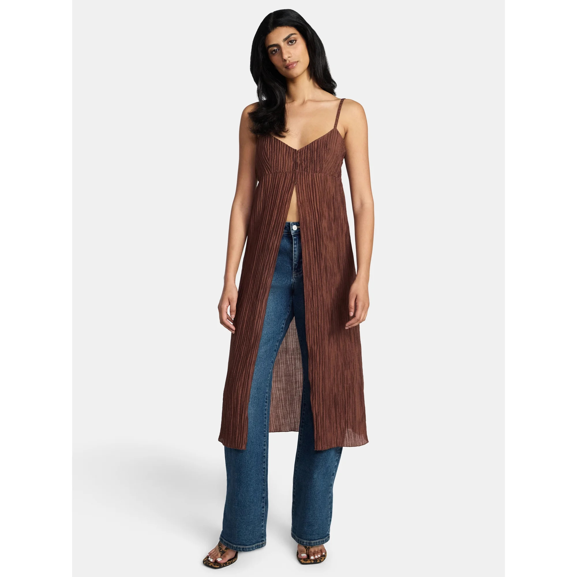 Madden NYC Women's Flyaway Maxi Tank Top, Sizes XXS-XXL | Walmart (US)