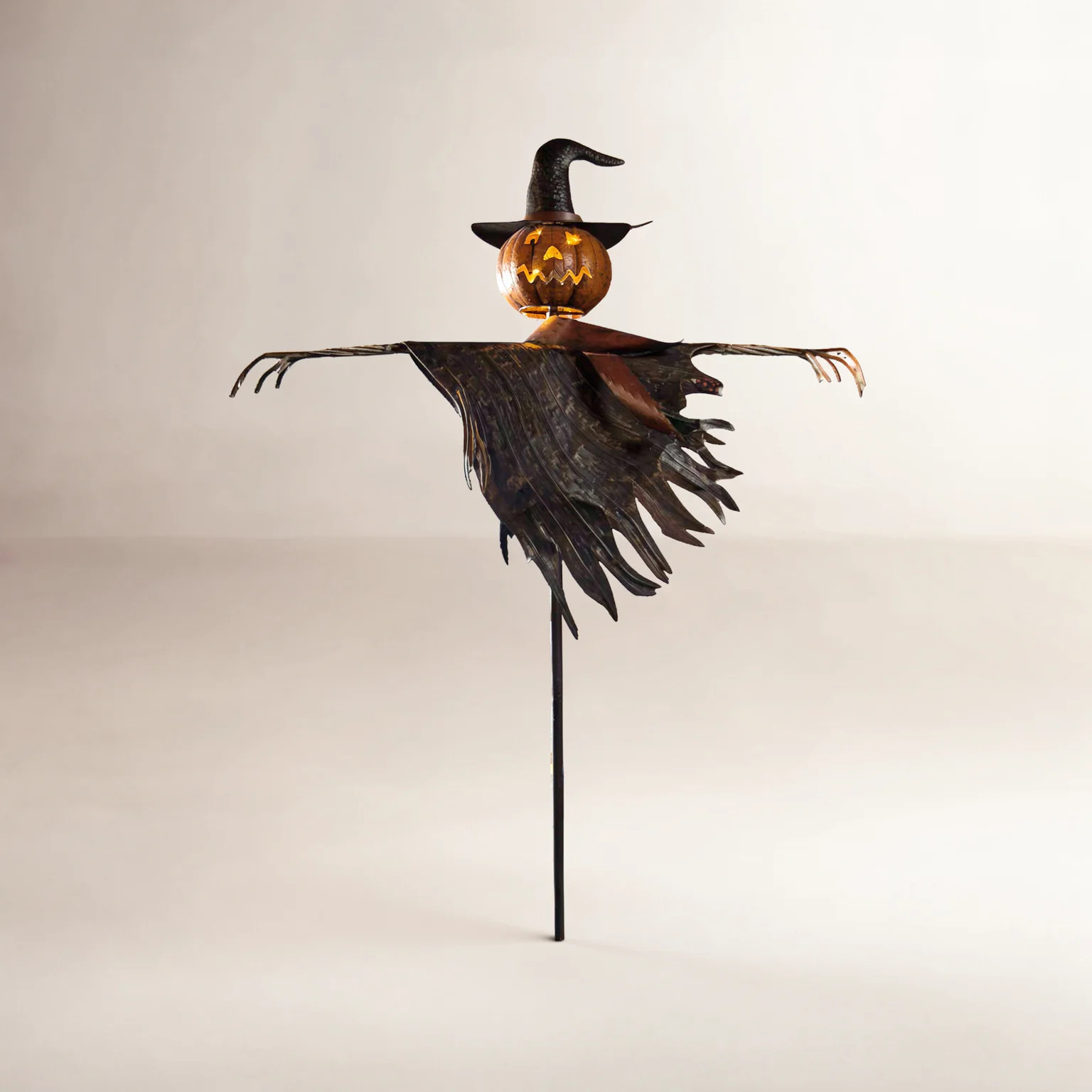 Halloween Solar Scarecrow Jack Garden Stake | Birch Lane